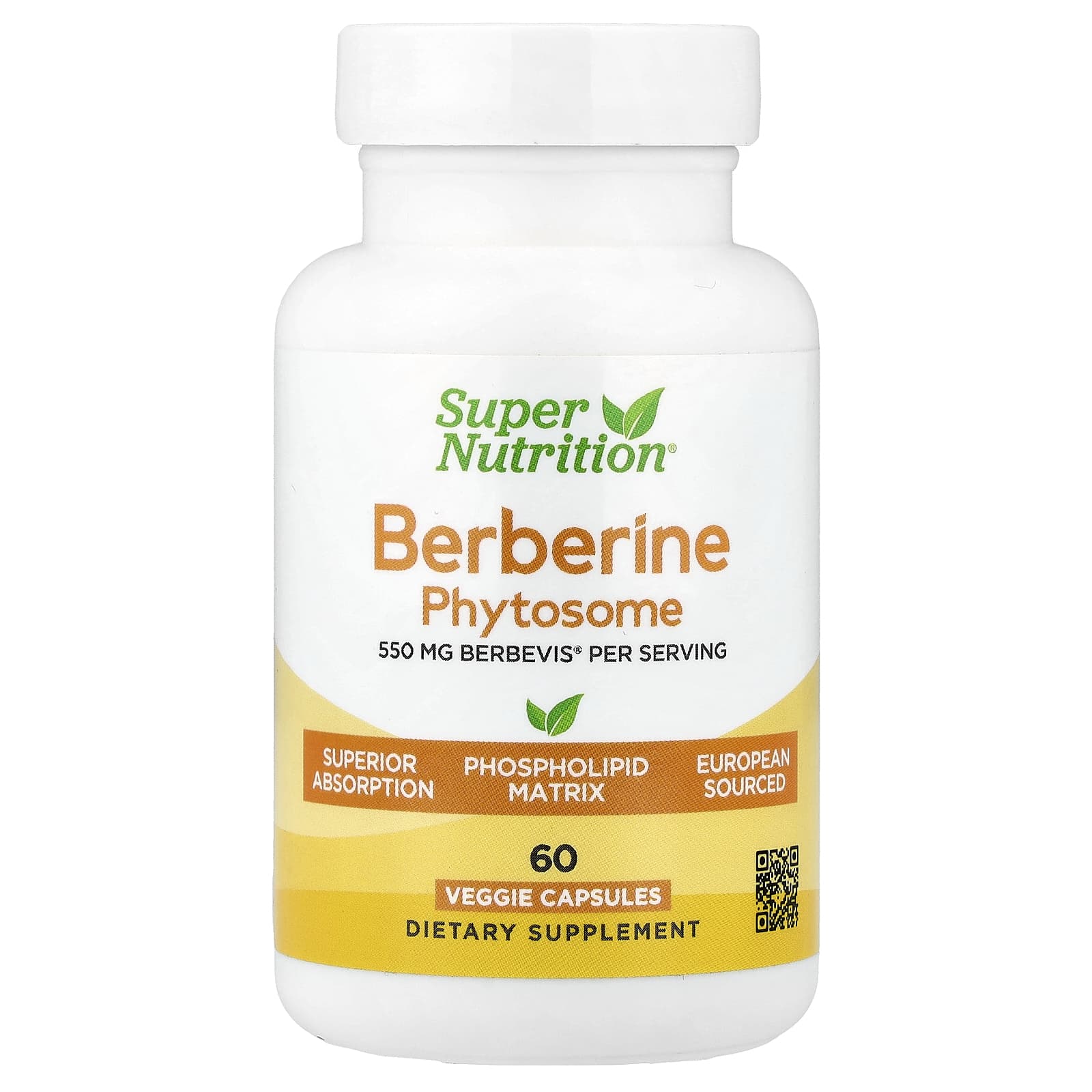 

Berberine Phytosome, 550Mg, 60 Veggie Capsules