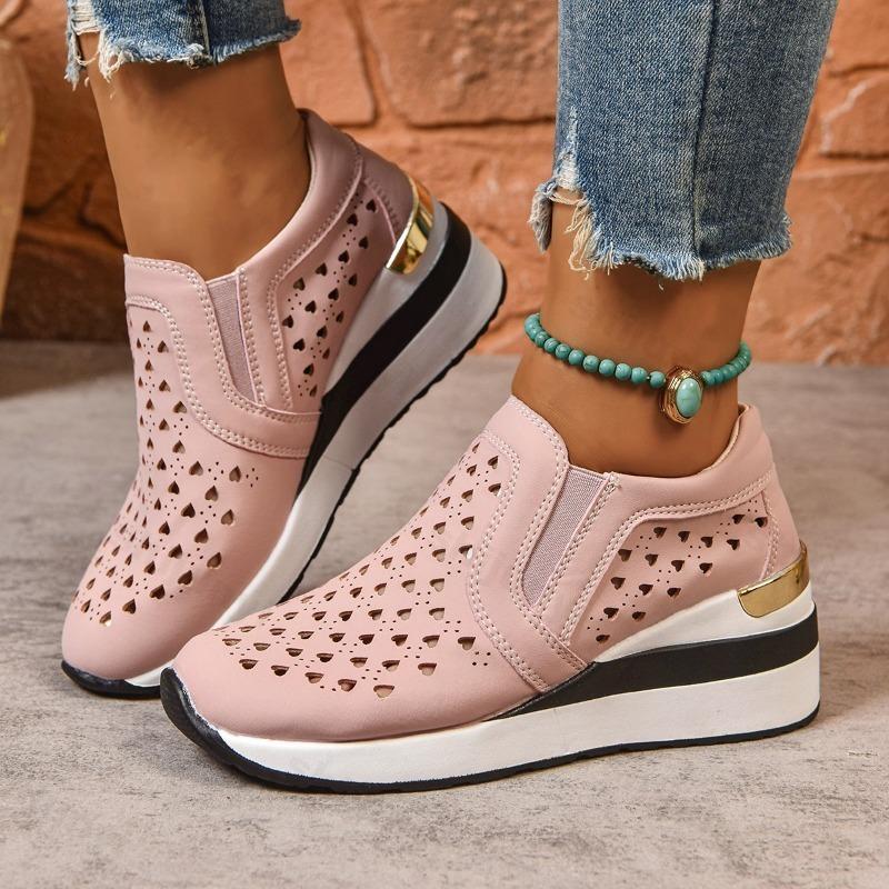Mode 2025 Sommer Neue Mode Lässige Keilabsatz Damen Low Top Einzelne Schuhe Hohle Atmungsaktive Bequeme Vielseitige Slipper Sandalen