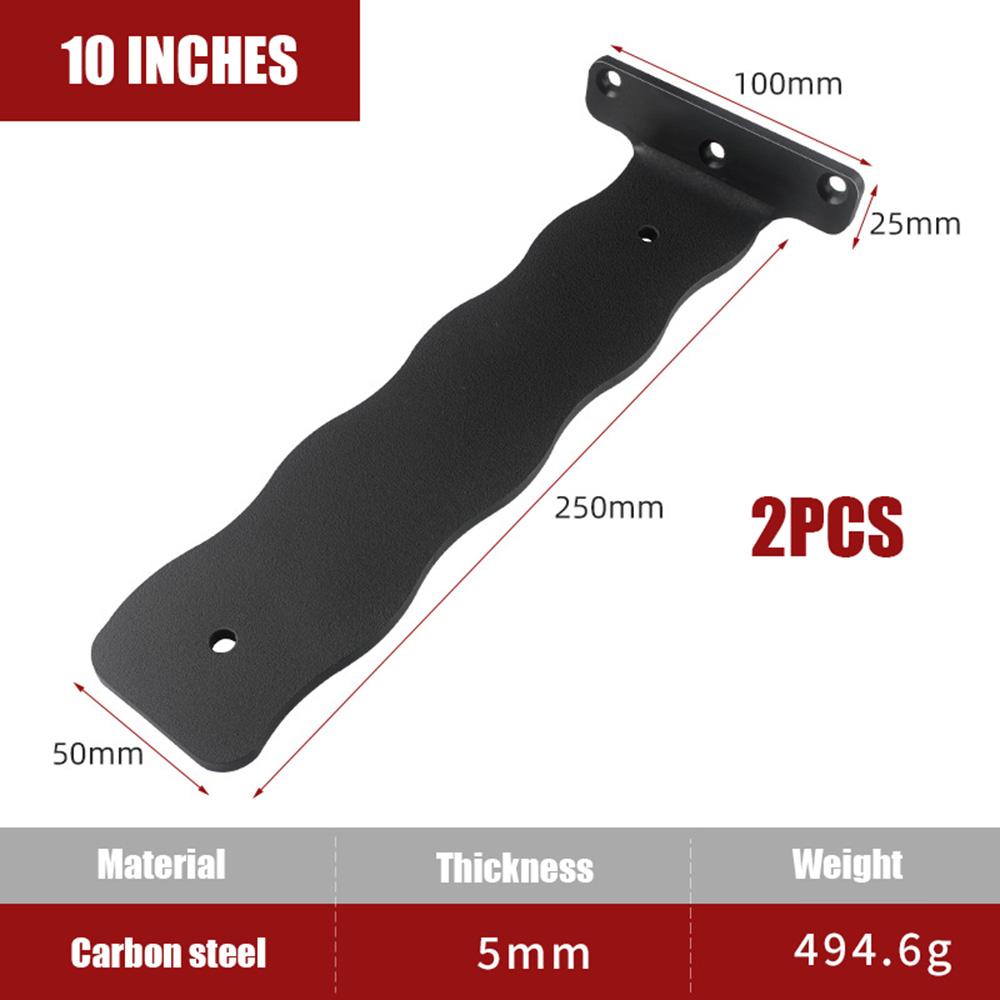 2Pcs Heavy Duty Carbon Steel L Shaped Bracket - Invisible Shelf Support with Screws, Wooden Board Rack Wall Mount Hardware