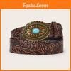 Fashion Simulation Gemstone And Metal Buckle Decor Flower Pattern Women Belt For Streetwear Fashion
