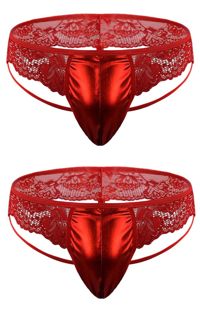 Maeau Lace Sexy Casual 3D Inner 2 Free Size Men's T-Back Panties, Breathable, Quick-Drying, Underwear, Low-Rise Pants, Style, Stitching, Men's Pants,