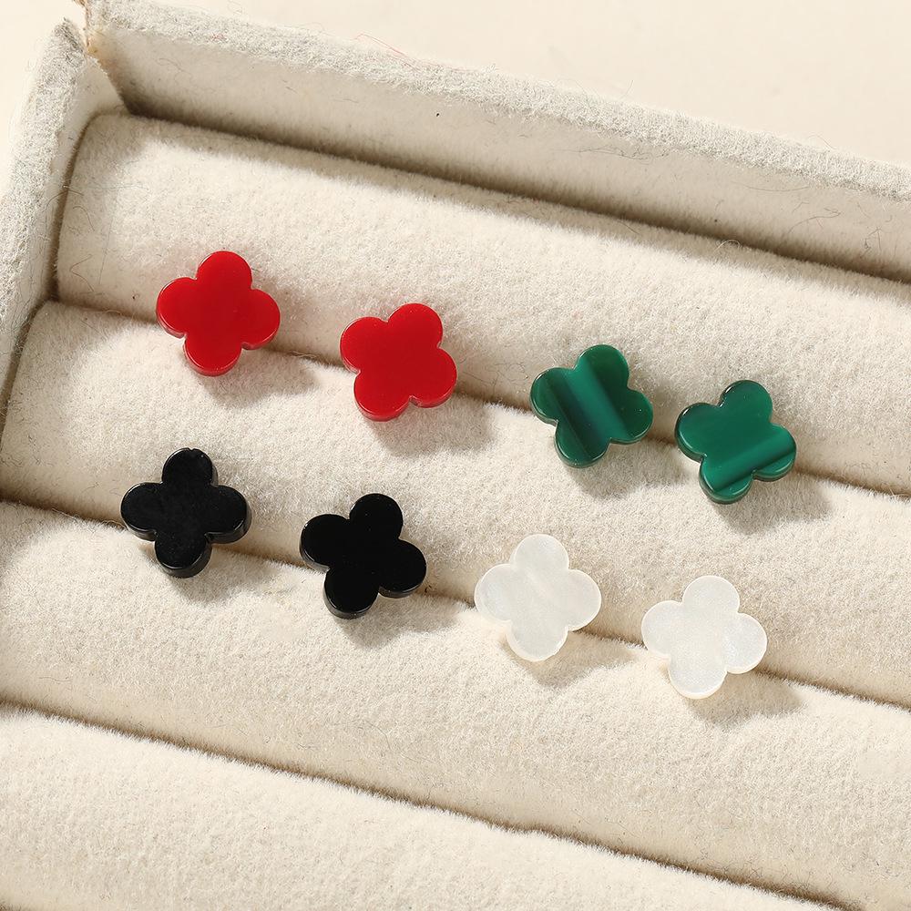 Available: New Luxurious Titanium Steel Four-Leaf Clover Earrings - Exquisite, High-End, Niche Design Jewelry.