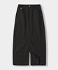 Yujen Slit Cotton Long Skirt_Black