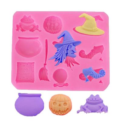 Festa di Halloween Stampo in Silicone Zucchero Strumenti Decorazione Torta Cappello Zucca Pasticceria Cottura Cucina Pirofila