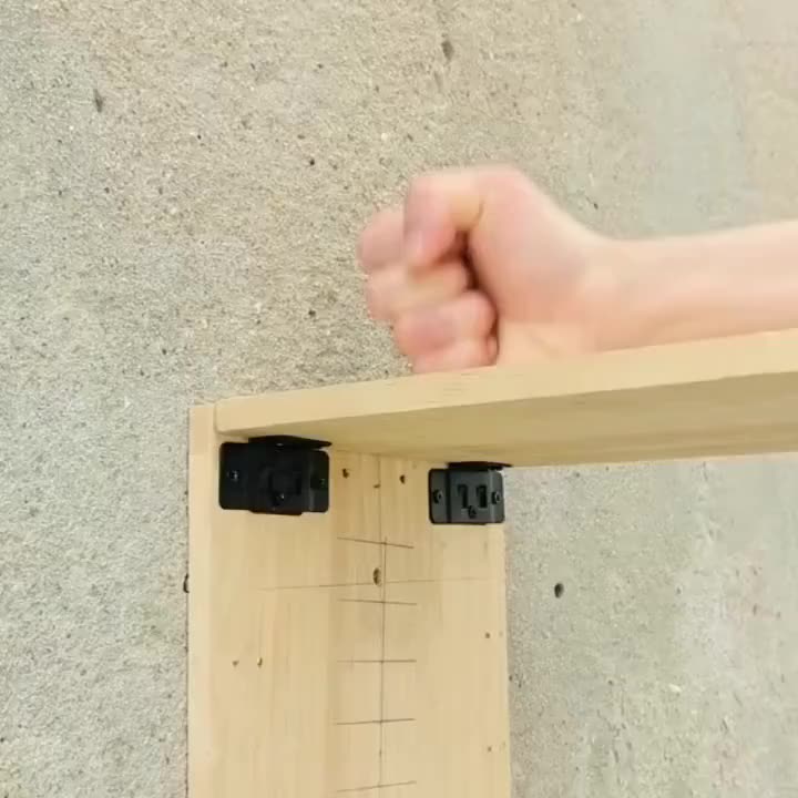 10-delars Set med Metallfästespänne Två-i-ett-inlägg | Möbellaminat L-formade 90-graders Kopplingar, Förtjockat Fäste Heminredning Beslag