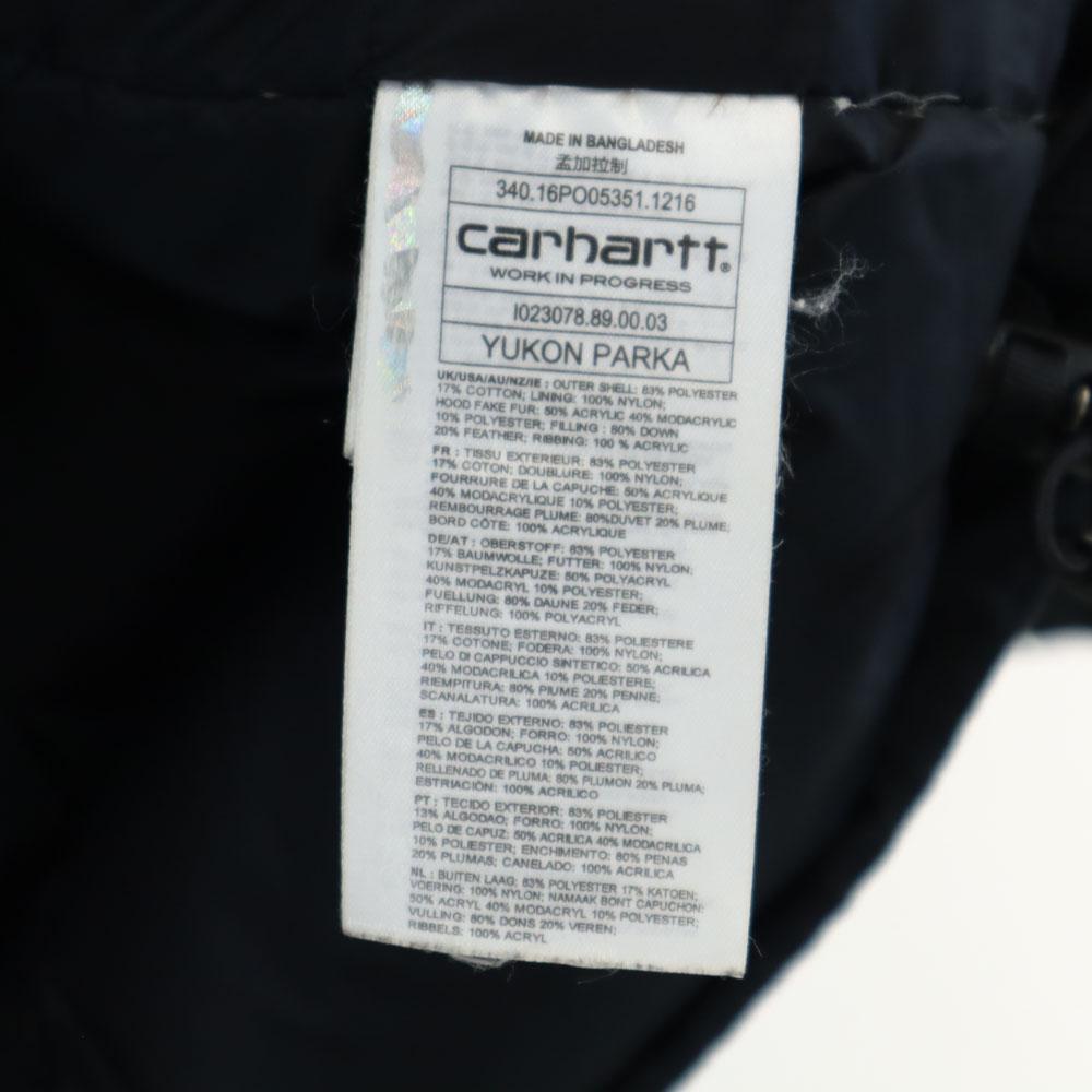 carhartt Down Coat M Charcoal Black YUKON PARKA Men's Used