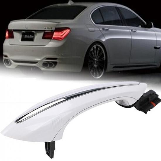 White Comfort Access Exterior Door Handle w/LED for BMW F07 F10 F11 F06 F01 left