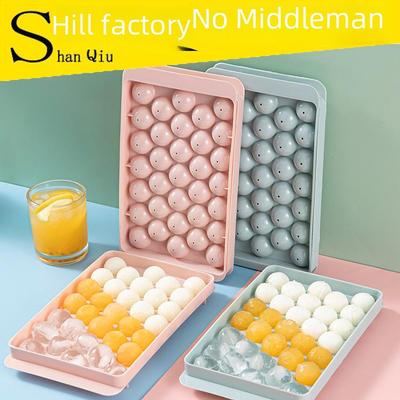 Food-Grade Spherical Ice Cube Tray with Lid - Creative Ice Mold for Home