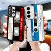 Vintage 90S Cassette Tape Pattern Plating Phone Case For Samsung A17 A07 A37 A57 A16 A56 A15 A55 A14 A54 A13 A53 A26 A36 A25 A35