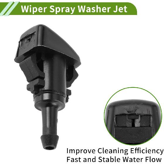 Windshield Washer Nozzle for Mitsubishi Eclipse 2006-2012 Black Front Windshield Spray Nozzles Wiper Spray Washer Jet Plastic 1 Set