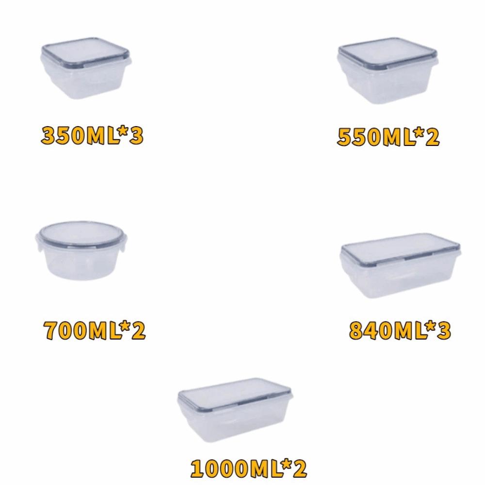 Transparent Airtight Food Containers Snap Lids Leakproof Food Storage Containers Stackable Plastic Food Storage Set