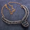 Russian Charoite Gemstone Handmade Copper Wire Wrap Jewelry Necklace 18" ET-4949