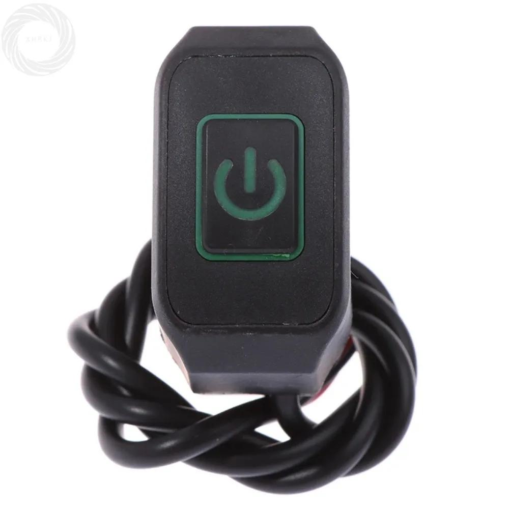 Uiz 1 Set 22mm Waterproof Motorcycle Handlebar Switch LED Light Momentary Button Headlight Horn Control Modified