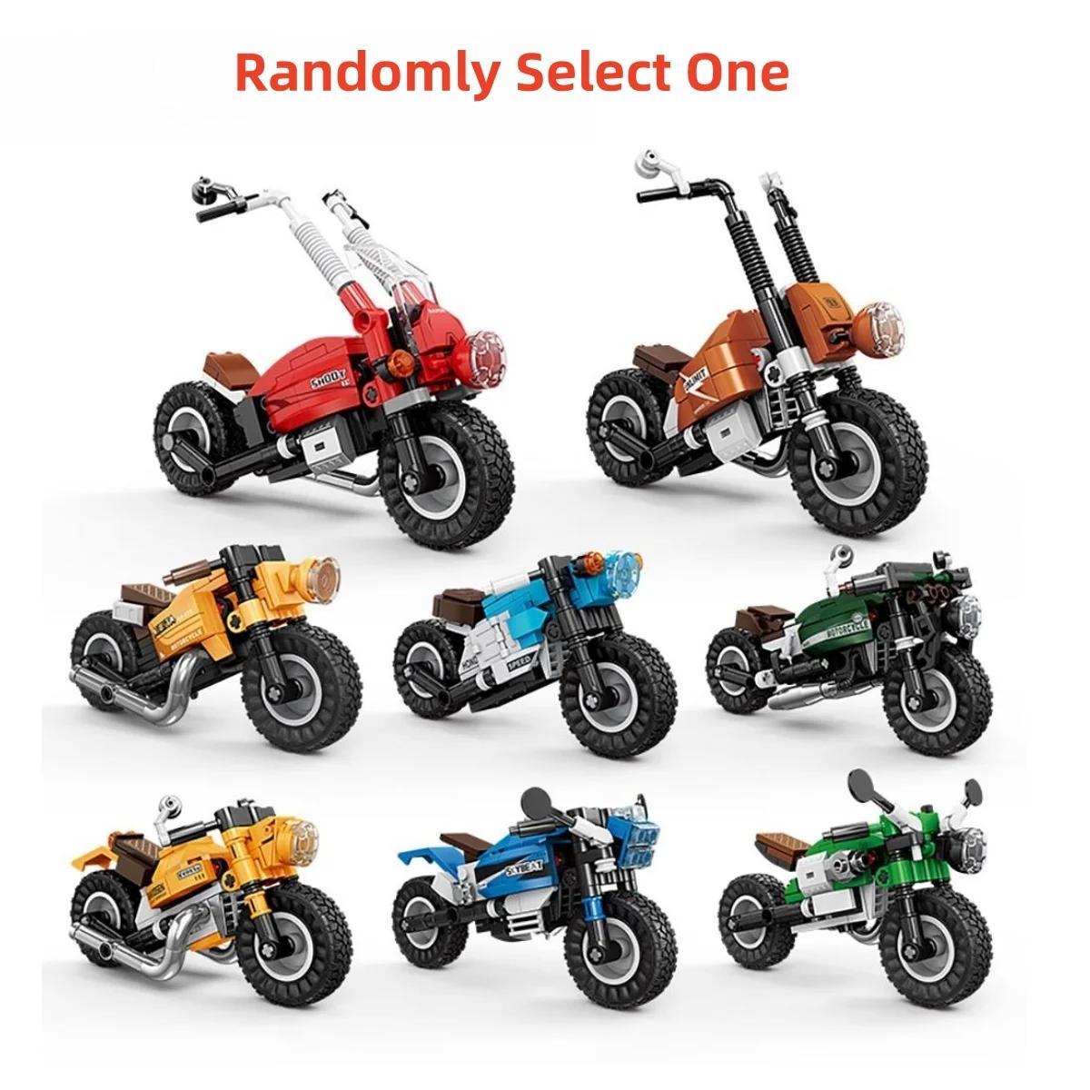 

Non-Toxic Knew Built 2 In1 Motorcycle Building Block Toys-8 Piecescombine Into 4 Large Motorcyclessimple Assemblygreat For Festive Gift in bag