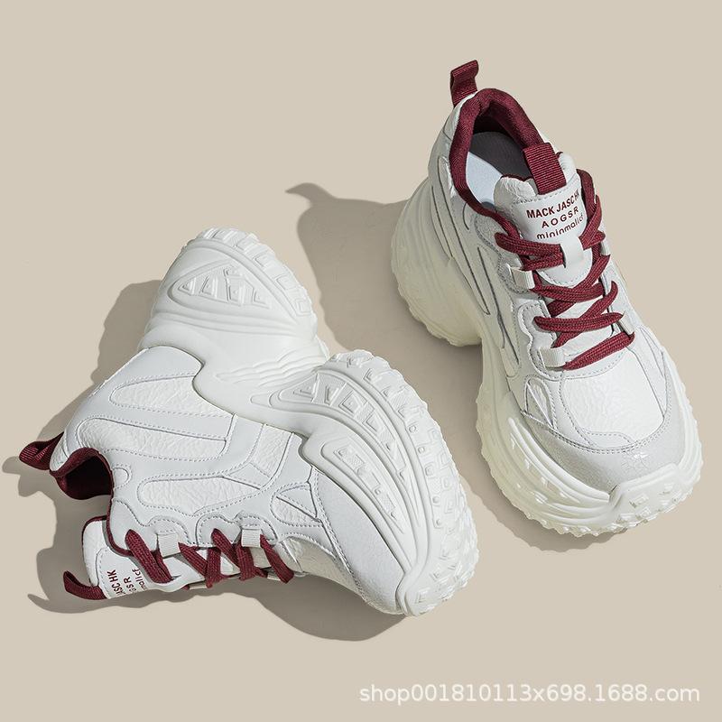 Inner heightening women's shoes 12cm new breathable dad shoes platform mesh small sports casual shoes women A2501