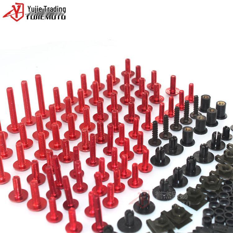 Honda Motorcycle Universal Fairing Windshield Bolt Kit - Multicolor Screws