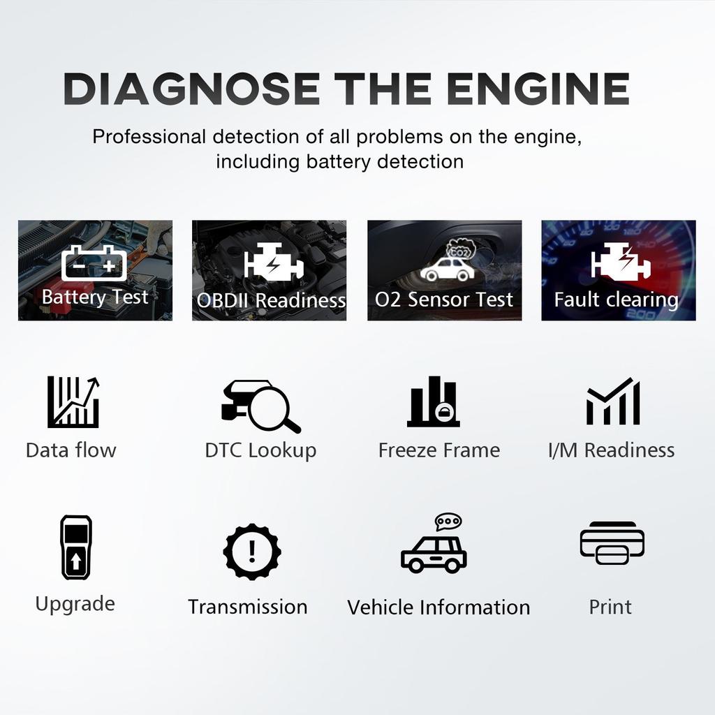 KONNWEI KW818 Bildiagnoseverktøy OBD2 Støtte CAN J1850 Motorfeilkode Les 12V Batteritester Forbedret OBD2 Auto Skanner