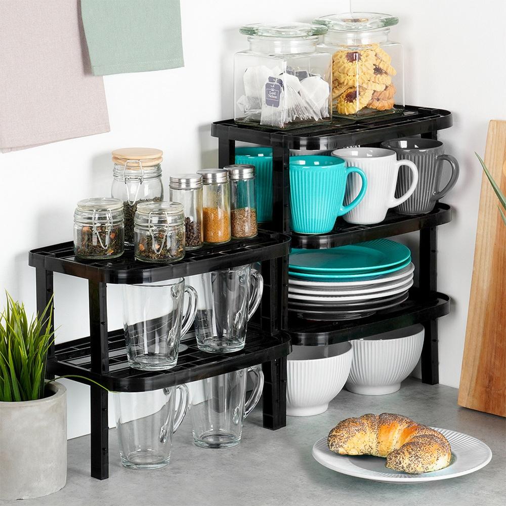 Black Kitchen Shelf 31X22X14.5 / 11.5 Cm 5 Pcs.