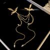 Corsage Ornaments Long Fringe Brooch Pearl Chinese Style Brooch Pin Phoenix Tassel Brooch  Decor