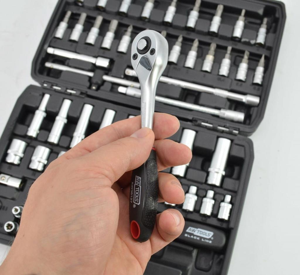 Conjunto de Chaves Awtools 1/4" 56 Peças
