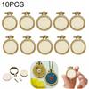 Kali   10x Mini Embroidery Hoops Ring Wooden Hand Crafts Cross Stitch Frame Tools