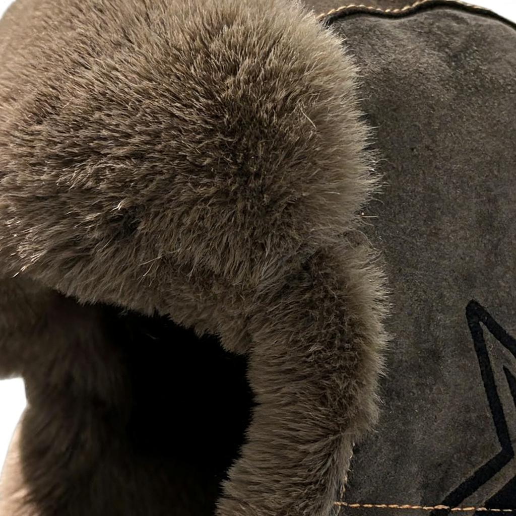 Winter Plush Bomber Hats for Women Men Imitation Earflap Warm Trapper Hat Face Warmer for Outdoor Sports Skiing Ear Protectors