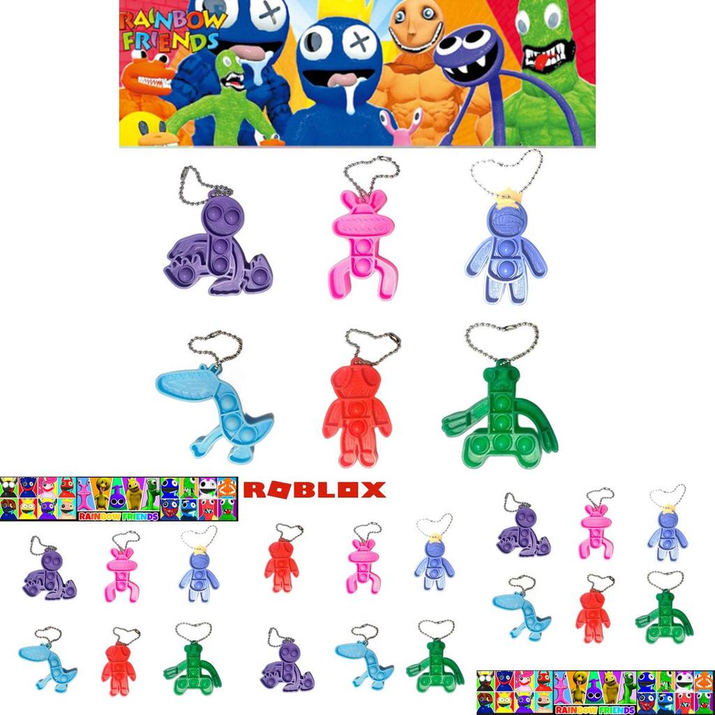 Roblox Rainbow Friends Keychain High Quality Silicone Bag Pendant Doll For Kids Xmas Gifts