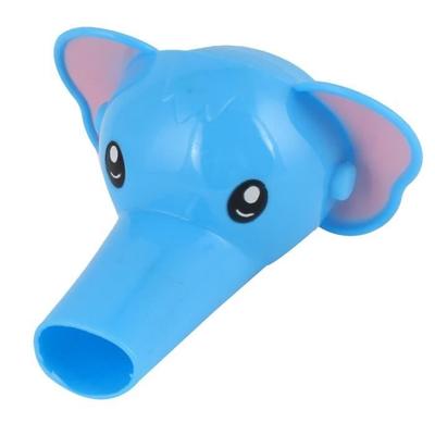 Blaues Licht Elefantenform Schnittstelle Silikon Wasserhahnverlängerung Hauptwaschwerkzeug