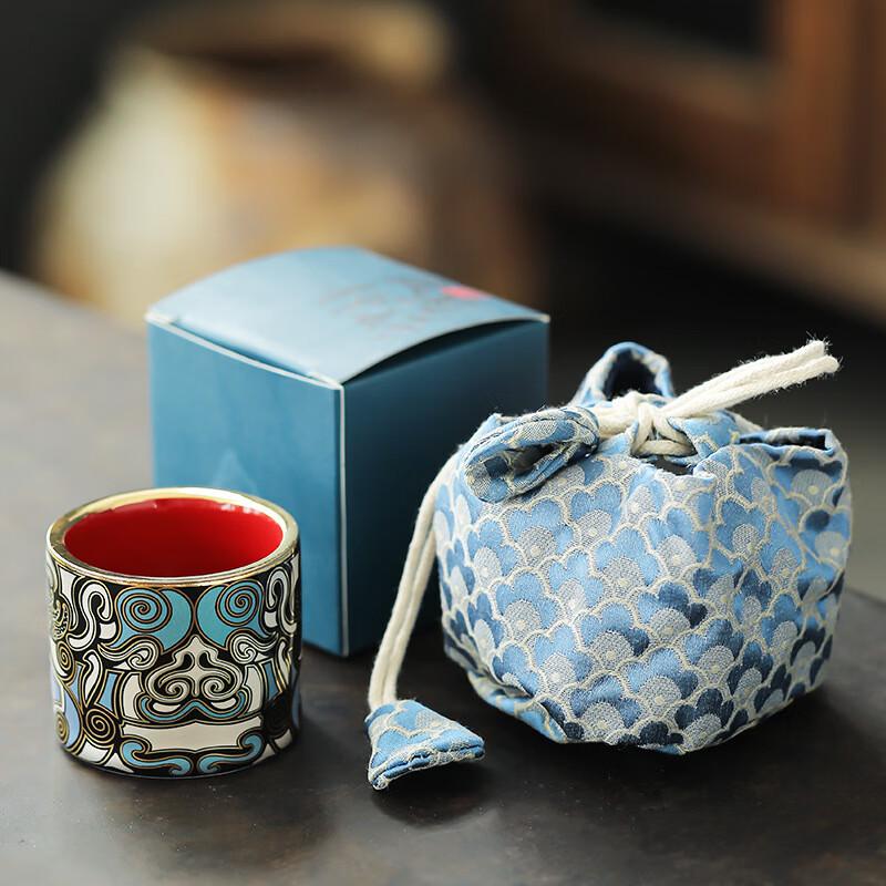 Chaxun Gold & Silver Inlaid Ceramic Teacup