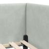 Corner Bed Frame with Mattress Other 2 pcs Light Grey Velvet
