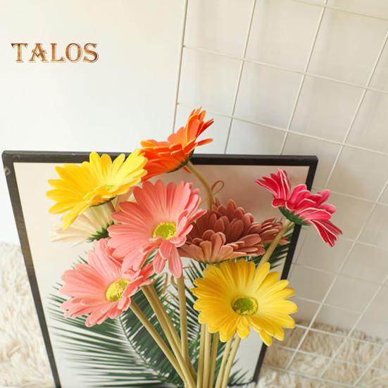 Künstliche Blume, lichtbeständig, Dekoration, Kunstleder, toller einzelner Zweig, für Zuhause, Party, Garten, Dekoration, Gerbera, künstliche Blume, Haushaltsbedarf