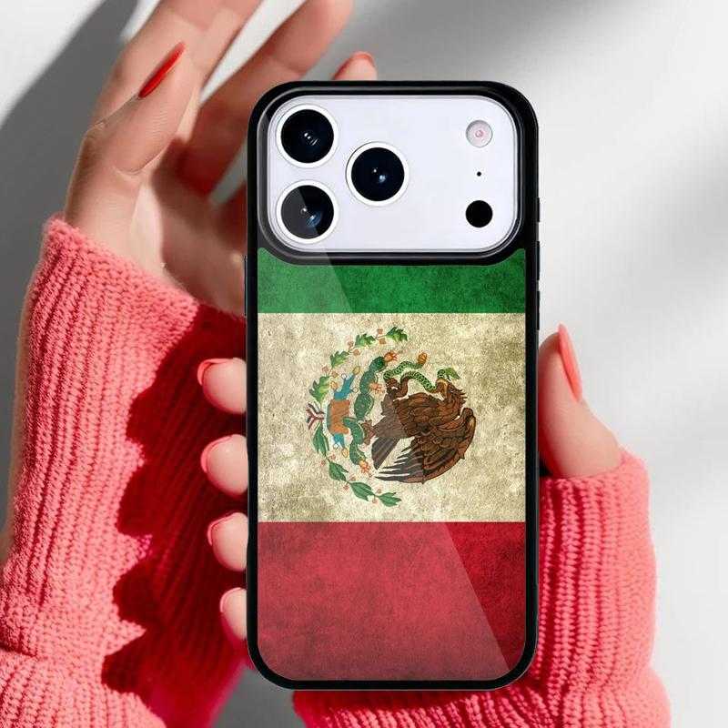 Mexico Flag Phone Case for iPhone 17 Air 16e 15 14 13 Pro Max Back Cover for 12 11 Pro Coque