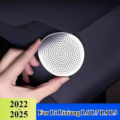 For Li LiXiang L6 L7 L8 L9 -2025 Car A-Pillar Roof Audio Cover Stainless Steel Horn Protective Decor Cover Car Accessories
