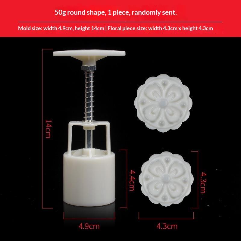 Plastic Hand Pressure Mooncake Mold Cookie Stamps Reusable Pastry Maker Tool Mid Autumn Festival For Baking Dessert Making