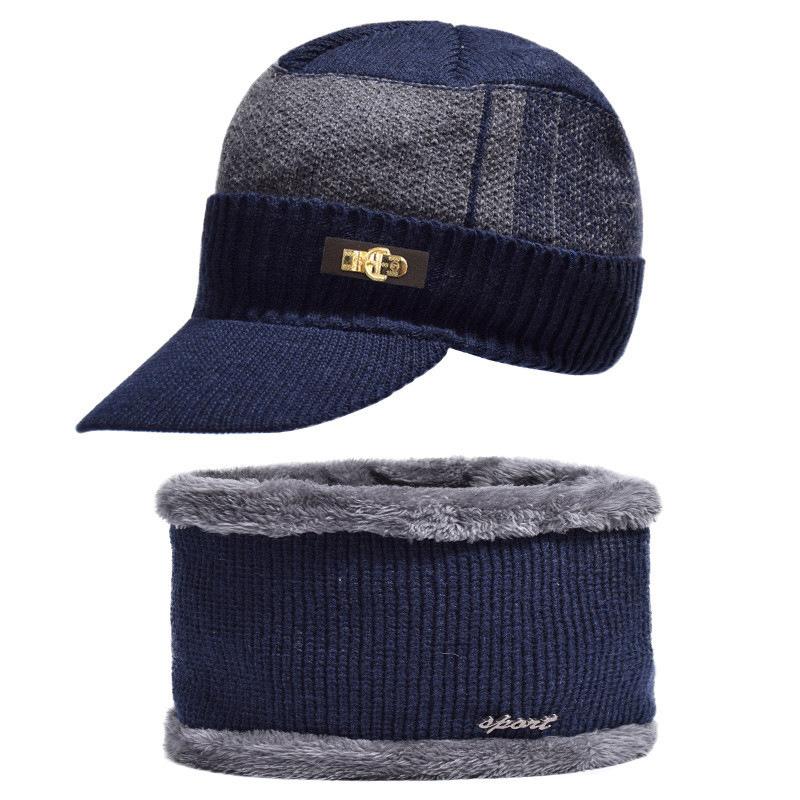 Men's and women's winter ear protection hats, outdoor warm and windproof duckbill hats, travel cold resistant knitted hats