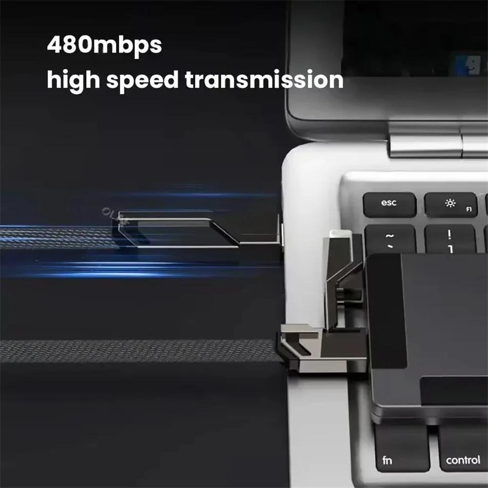 100W 4 In 1 Fast Charging Mobile Phone Cable USB Type C Cable for iPhone 15 14 Xiaomi Huawei Mate 40 Universal