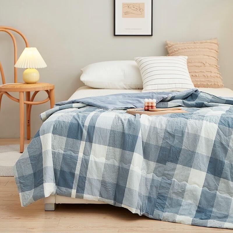 IDONNA Kołdra Poliestrowa w Kratę