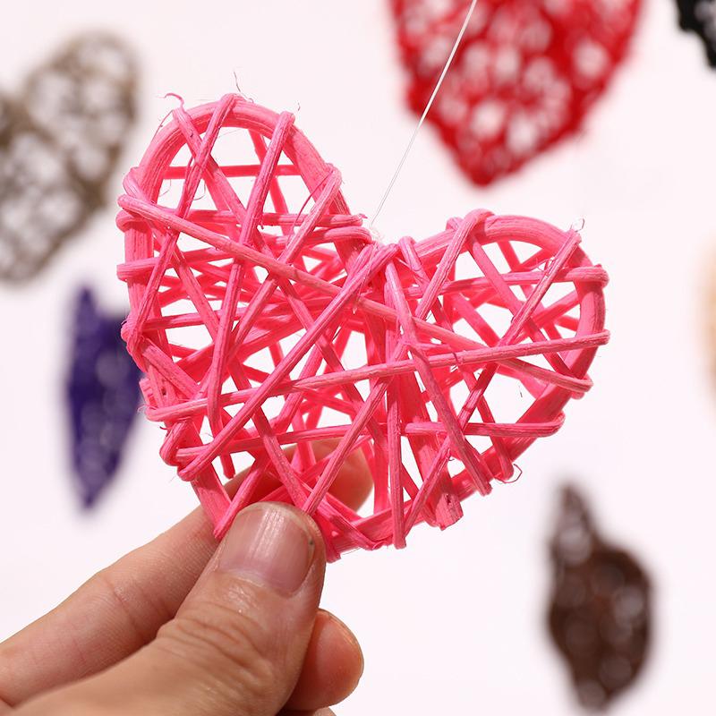 

Artificial Heart Shaped Sepak Takraw Valentine s Day Gifts Ornament Accessories for Home Room Decor Wedding Decoration Supplies 5Pcs розовый