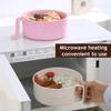 Mikrowellen-Ramen-Schüssel mit Deckel Instant-Nudelschüssel-Set mit Stäbchen Löffel und Gabel Kunststoff Tragbarer Nudelbehälter für Reisen und Zuhause Mittagessen