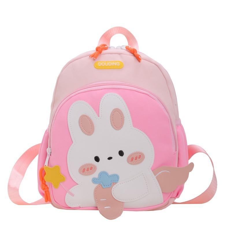 Bunny Toddler School Bag With Breathable Nylon Material And Cute Cartoon Pattern