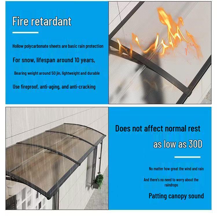 Premium Outdoor Doorway Awning - Rainproof Sun Shade for Balcony & Courtyard