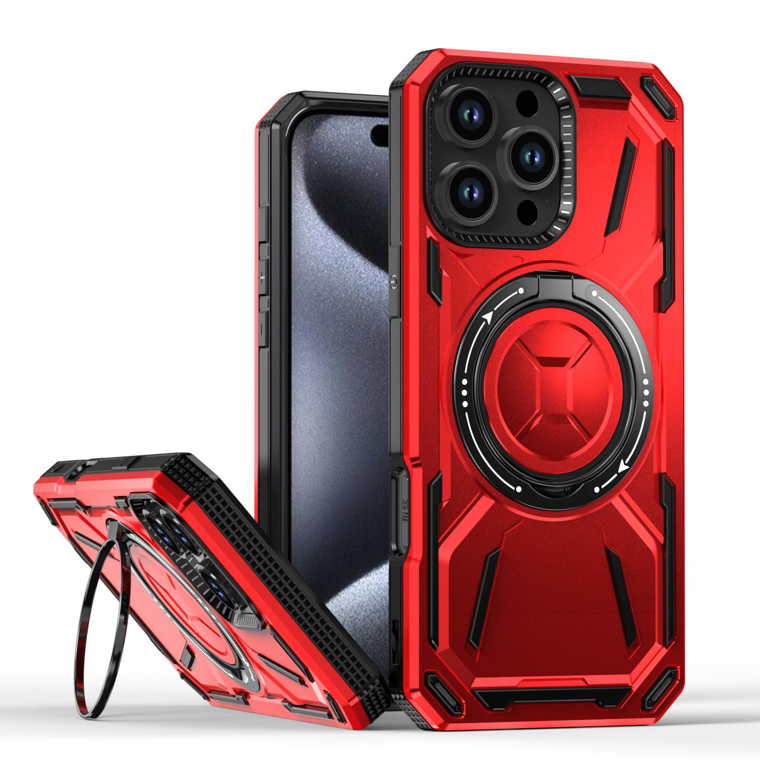 

Second-Gen Golden Armor Case for iPhone 17/16 Pro Max with Ring Holder & Anti-Fall Protection iPhone 15 Pro Max красный