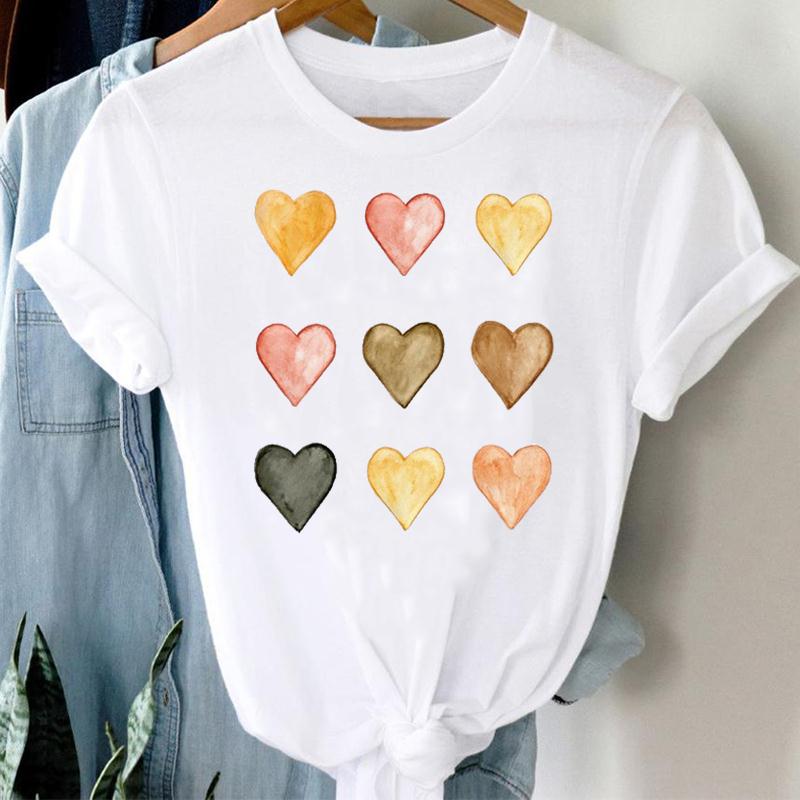 Watercolor Lovely Style Cute Flower Trend Unisex Short Sleeve Summer Fashion Print Tee Top Tshirt Lady FeUnisex Clothing Casual Graphic T-shirt