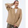TIFICY Women's Fashion Casual Fall Winter Solid Color Print Long Sleeve V-Neck Sweaters