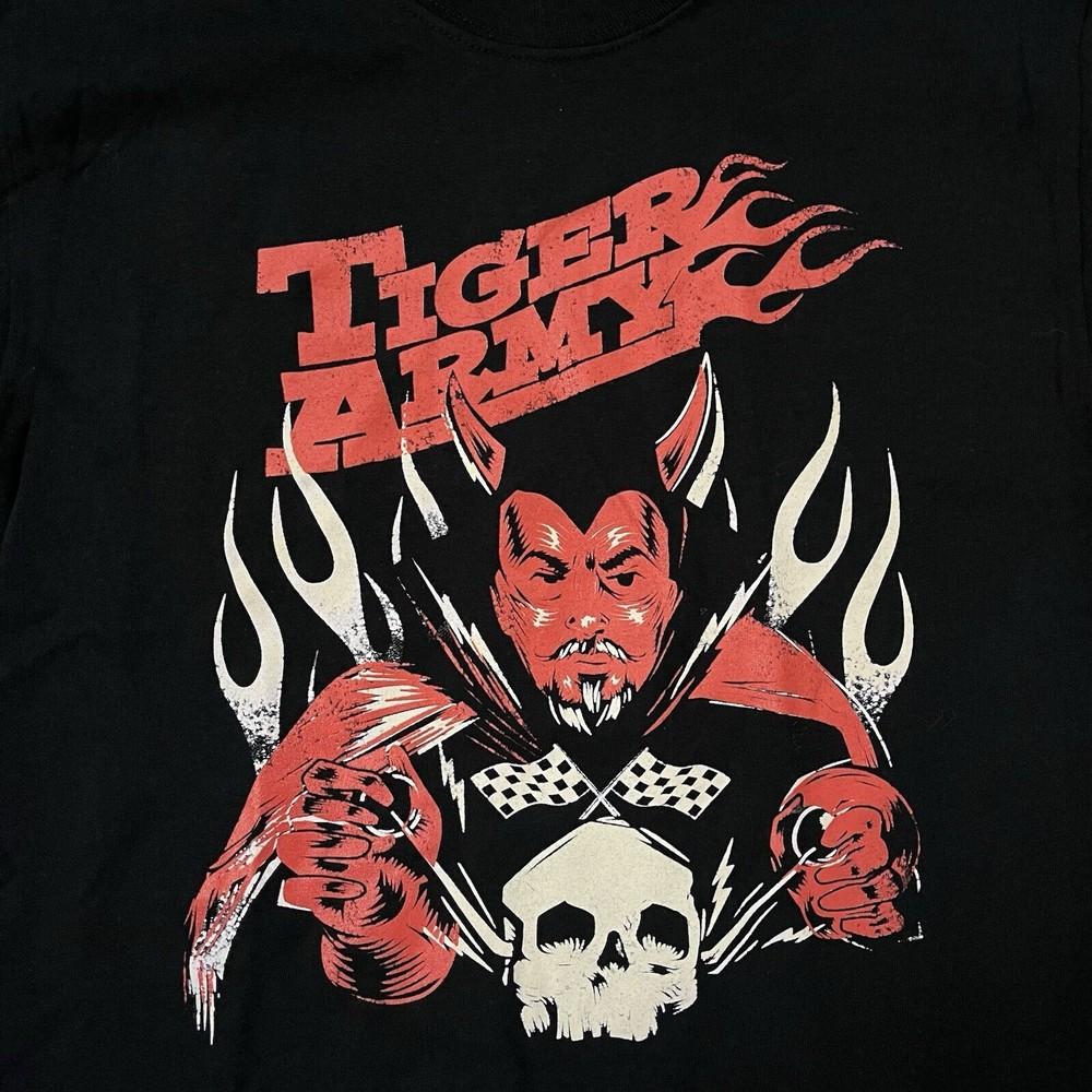 Vintage Tiger Army Devil Psychobilly Punk Rock Band T-shirt BT1217 Unisex T-Shirt L