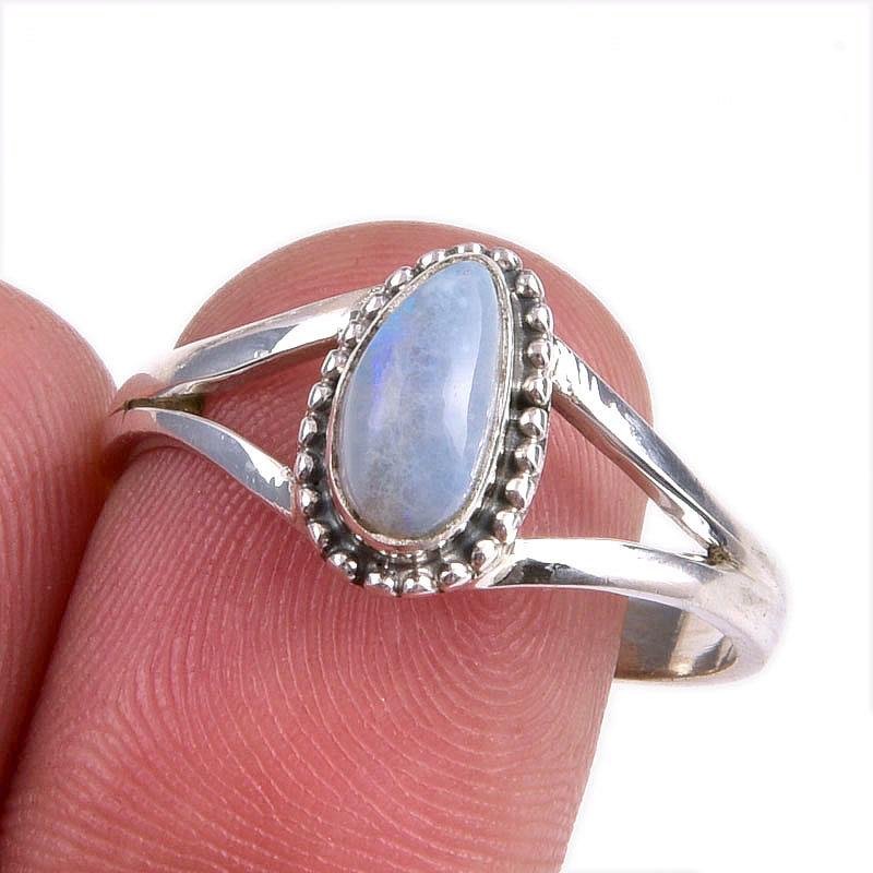 

Natural Australian Opal Gemstone 925 Solid Sterling Silver Gift Ring S.10 K4v78