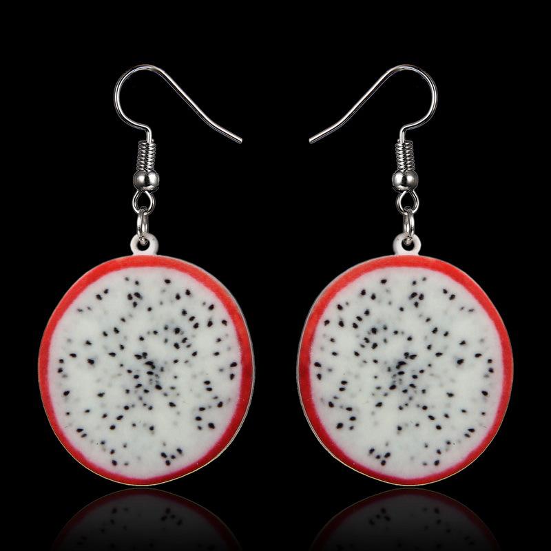 Nové kreativní náušnice s ovocem Náušnice ananas vodní meloun Vynikající módní univerzální náušnice