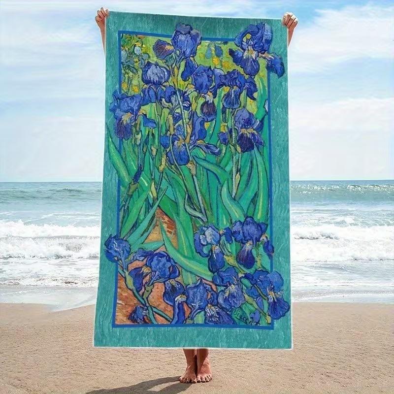 Popular Summer Beach Towel Microfiber Absorbent Beach Towel Seaside Outdoor Vacation Sports Towel