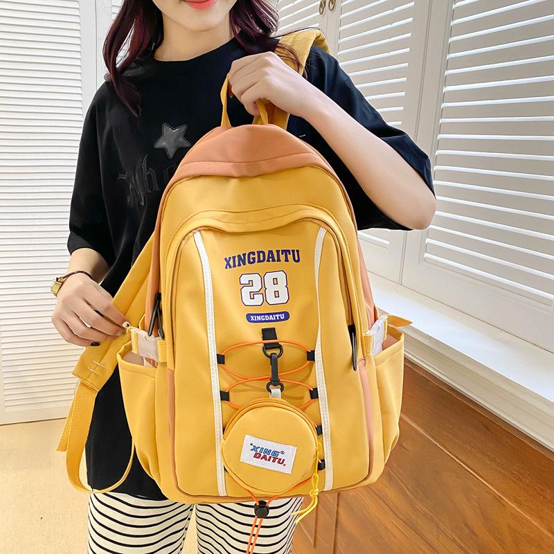 

Рюкзак с буквенным принтом Спортивный рюкзак Студенческий школьный портфель