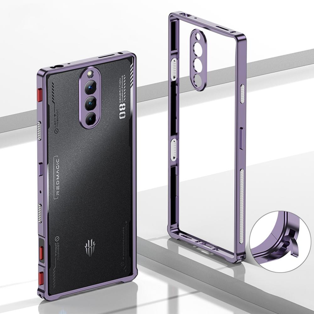 Bumper Cases For ZTE Nubia Red Magic 8 Pro+ 5G/8 Pro 5G Metal Frame Heat Dissipation Cover with Lens Protector